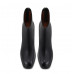 New French style round toe leather high-heeled ankle boots