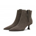 Premium Matte Pointed Toe Wine Glass Heel Booties