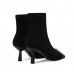 Square Buckle Petite Suede Stiletto Boots