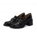 Versatile comfortable chunky heel loafers