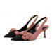 Camellia Lambskin Backspace Pink Sandals