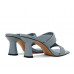 Gentle and elegant soft leather high-heeled sandals